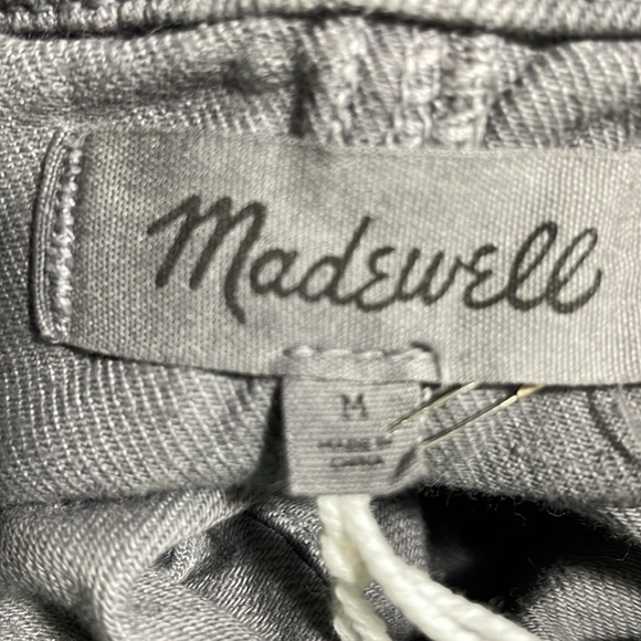 Madewell X MN Dye Studio Denim Patch Pocket Mini Dress Utility Grey M NWOT - Picture 8 of 10